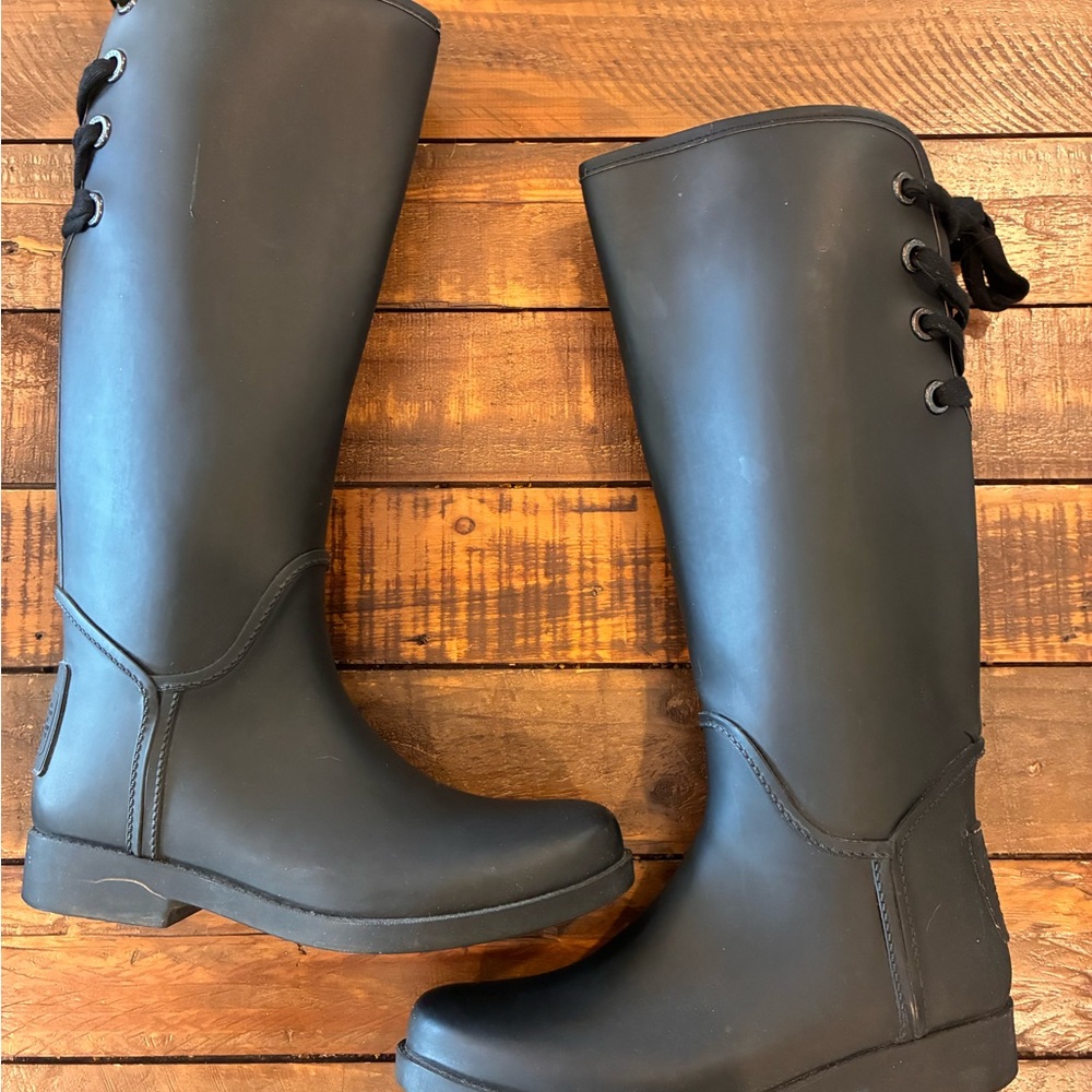 Coach Tristee Black high rain boots